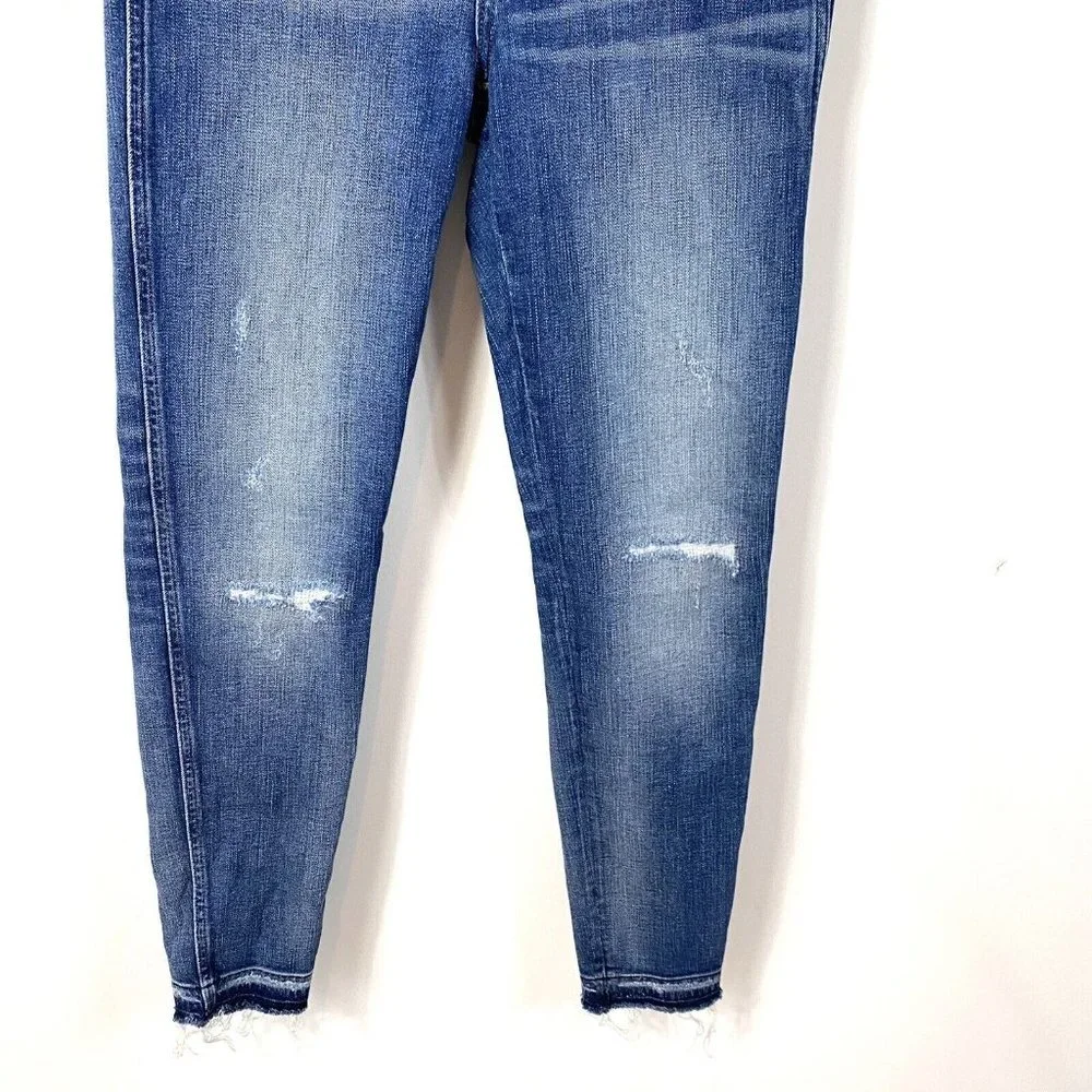 Madewell Women's 9-Inch High-Rise Skinny Ripped & Repaired York Denim Jeans 27 - Picture 4 of 11
